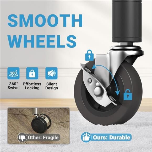 Heavy Duty Rolling Garment Rack 3 Tiers Adjustable Wire Shelving Clothes Rack - Picture 4 of 7